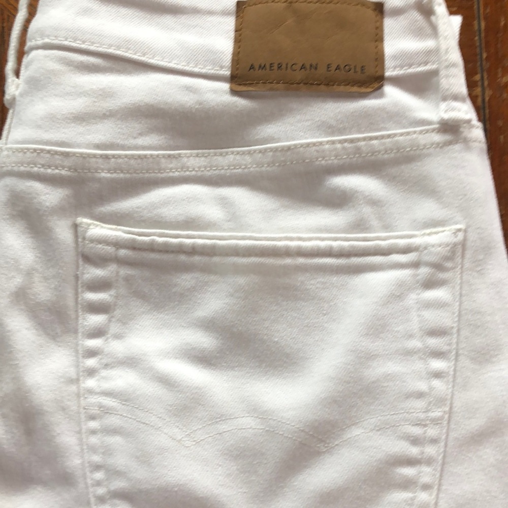 American Eagle Airflex Athletic Skinny White Jeans